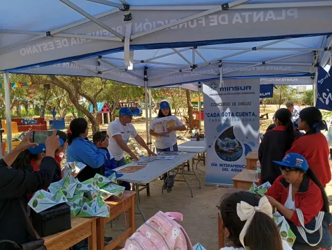 Estudiantes de Paracas promueven la cultura del agua en concurso de dibujo y pintura organizado por la ANA